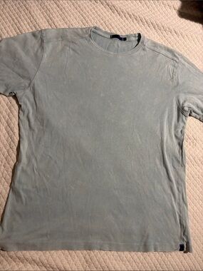 Men's Washed Light Blue Crewneck T-Shirt